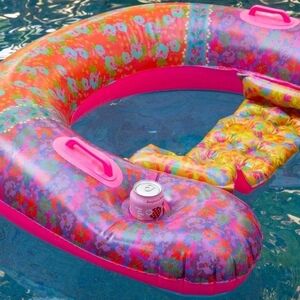 New Natural Life Colorful Floral Pool Float